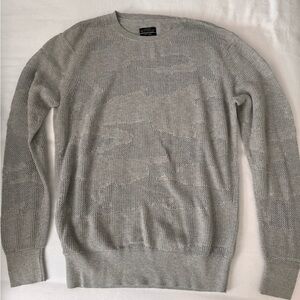 All Saints gray open knit sweater